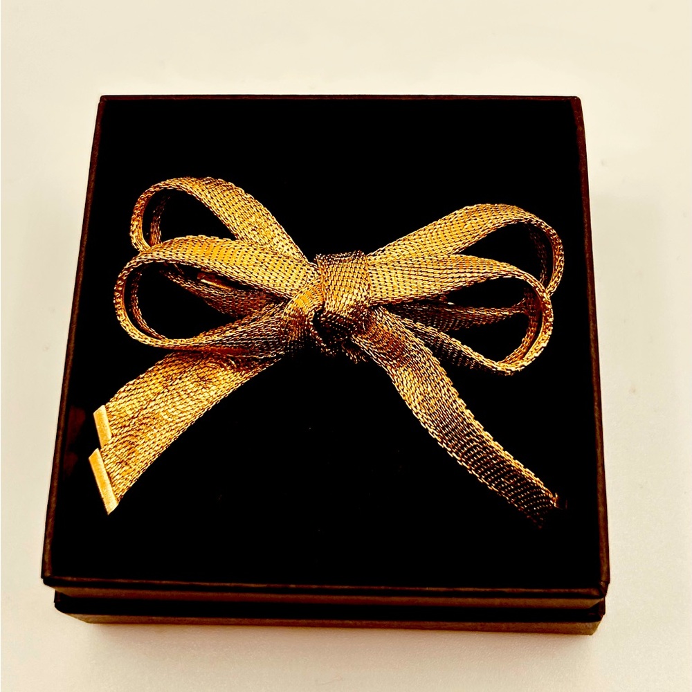 Vintage 1964 Christian Dior Ribbon Bow Brooch